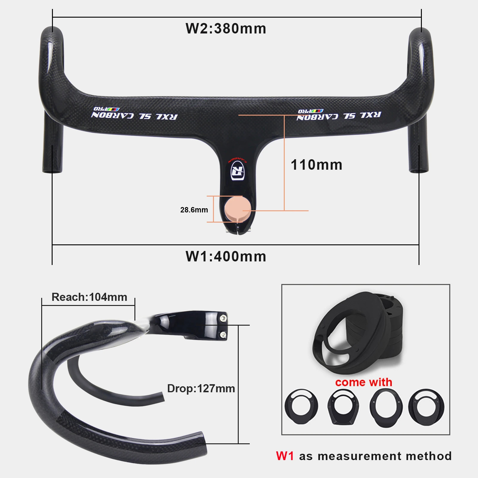 Carbon Road Bike Handlebar Full Internal Routing Racing Drop Handlebars