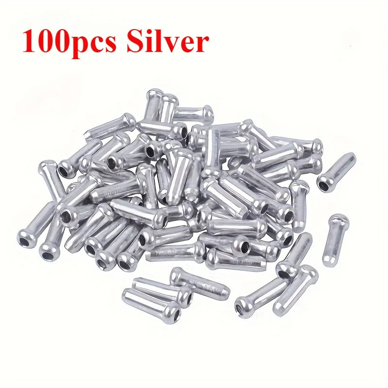 50-100Pcs Bike Cable End Caps Aluminum Alloy Brake Shift Wire Tips MTB Road