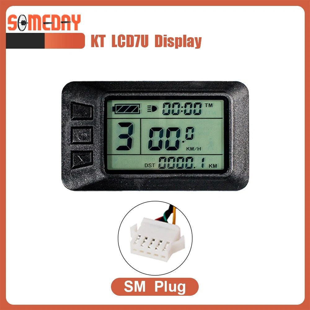 E-bike LCD LED Display Waterproof SM Plug 24V 36V 48V 72V for Ebike Display