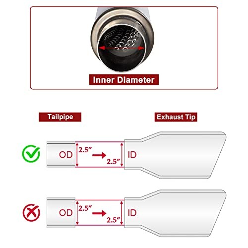 2.5 Inch Inlet Exhaust Muffler 2 1/2″ Resonator Muffler 3.5″ Round 18″ Body