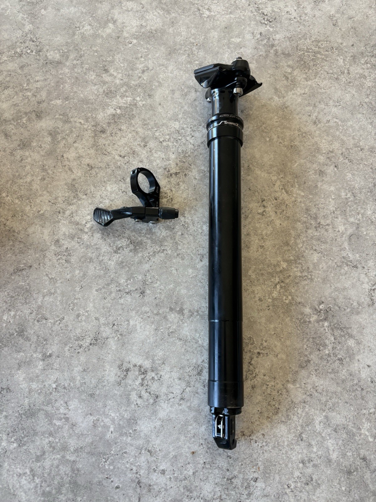 TranzX AL7075 30.9mm 170mm Aluminum Dropper Post Black w/ Lever