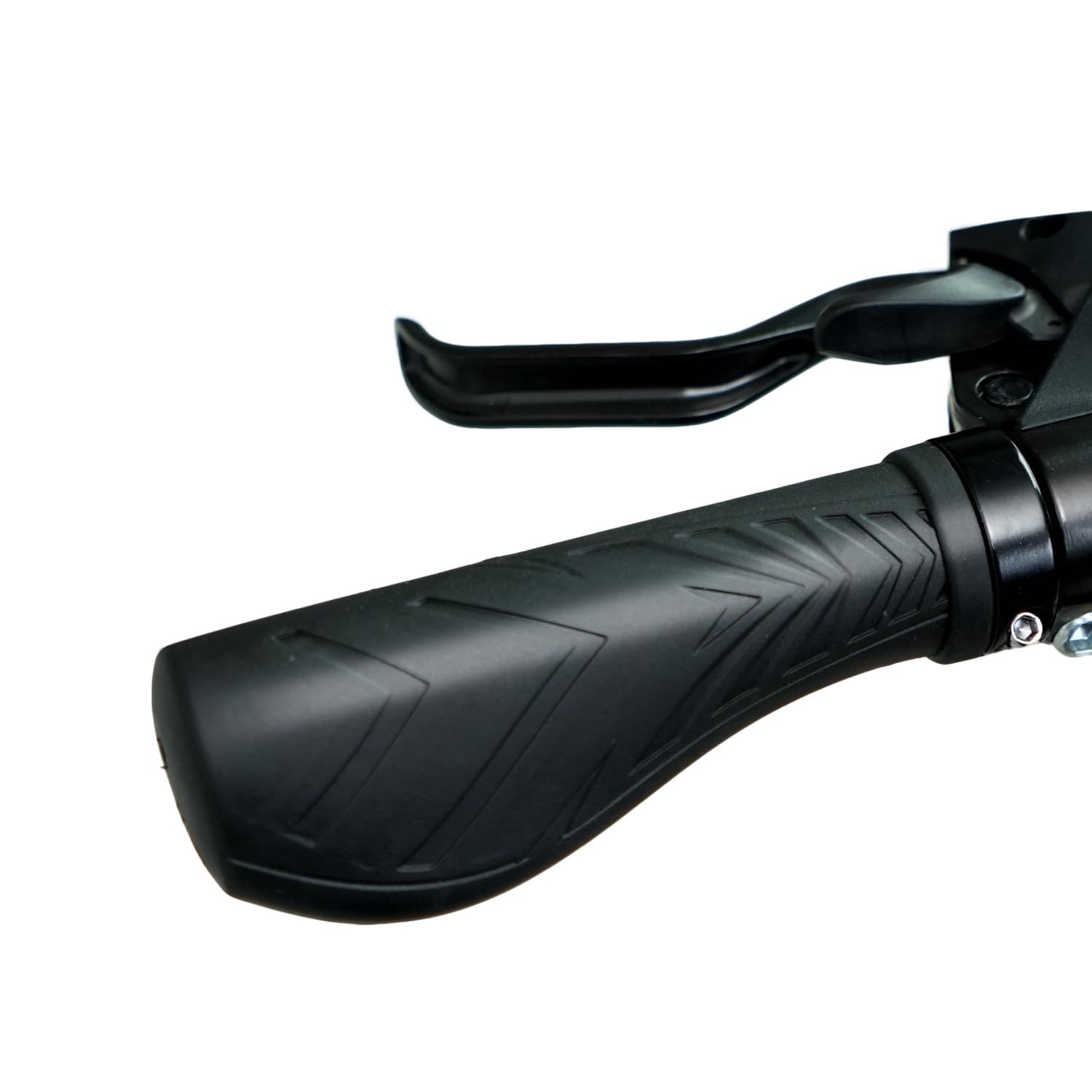 Ergonomic Bike Handlebar Grips G124BL, LockOn Bicycle Handle Grips with Alumi…