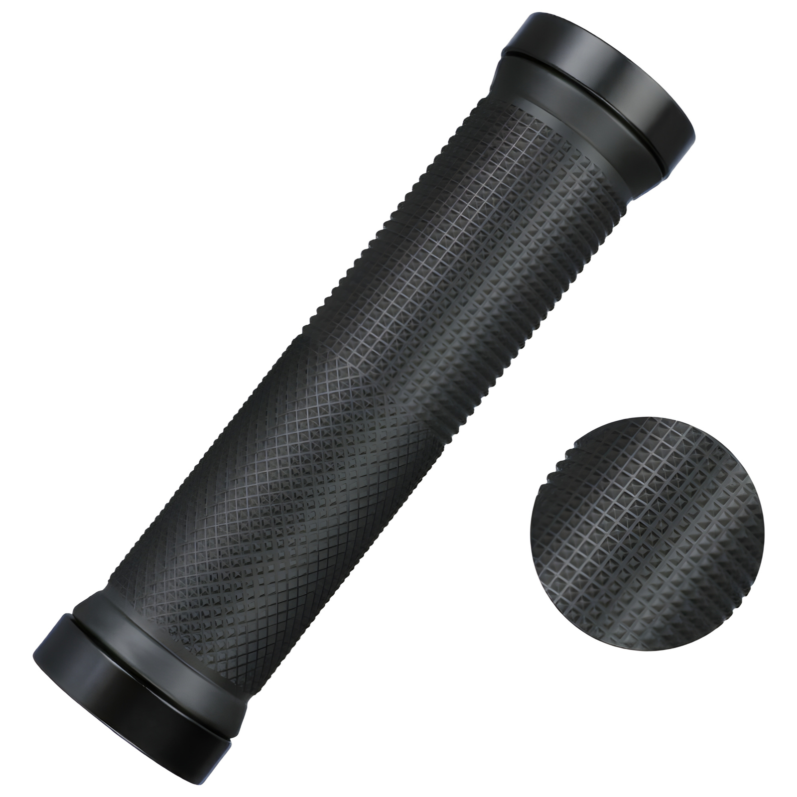 Cycling Lock-On Ends Ergonomic Rubber Bicycle Handlebar MTB Mountain Bike Grips