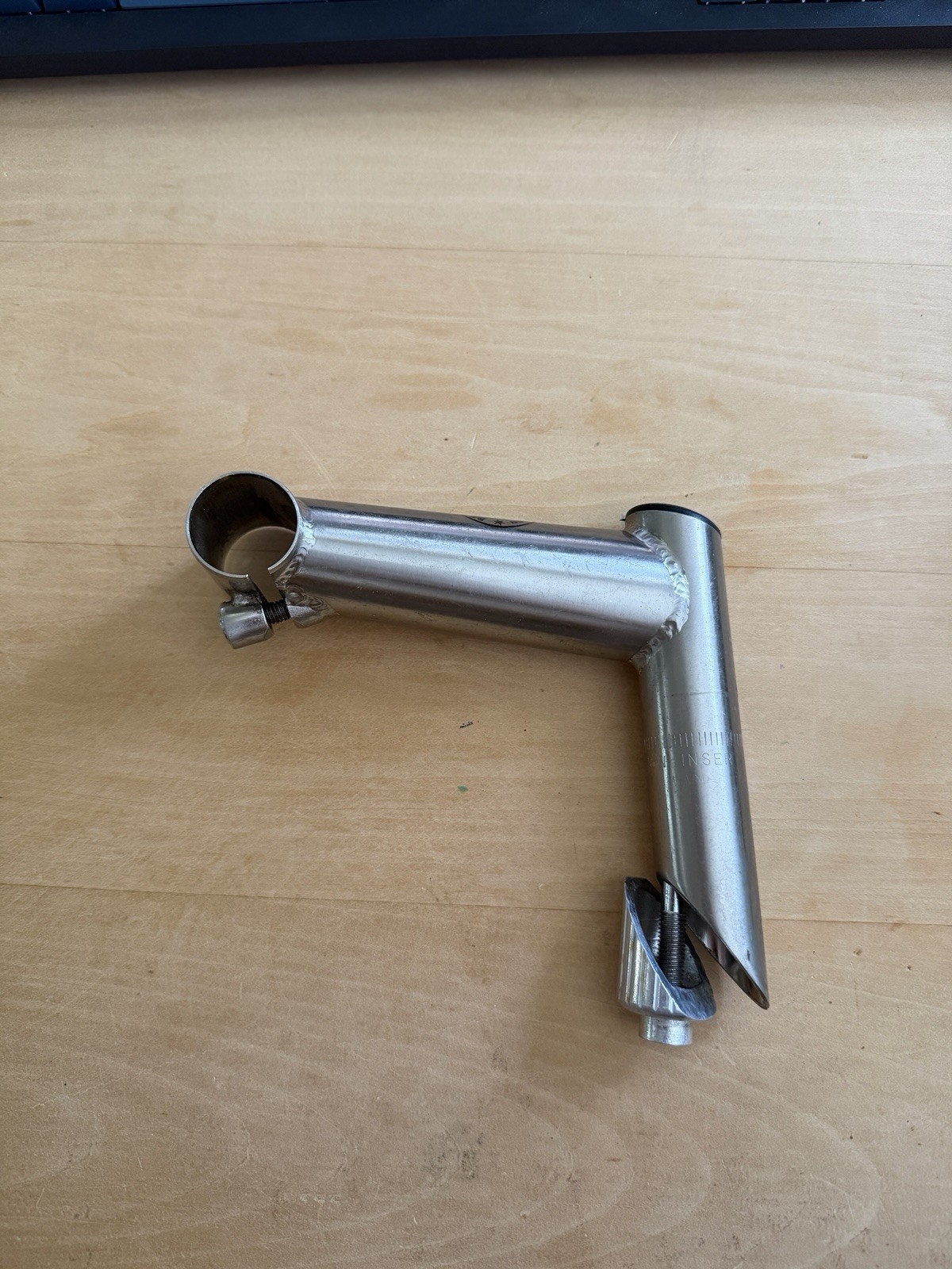 ITM Steel Quill Stem Road Bike 1in Steerer 25.4mm Clamp 100mm Silver