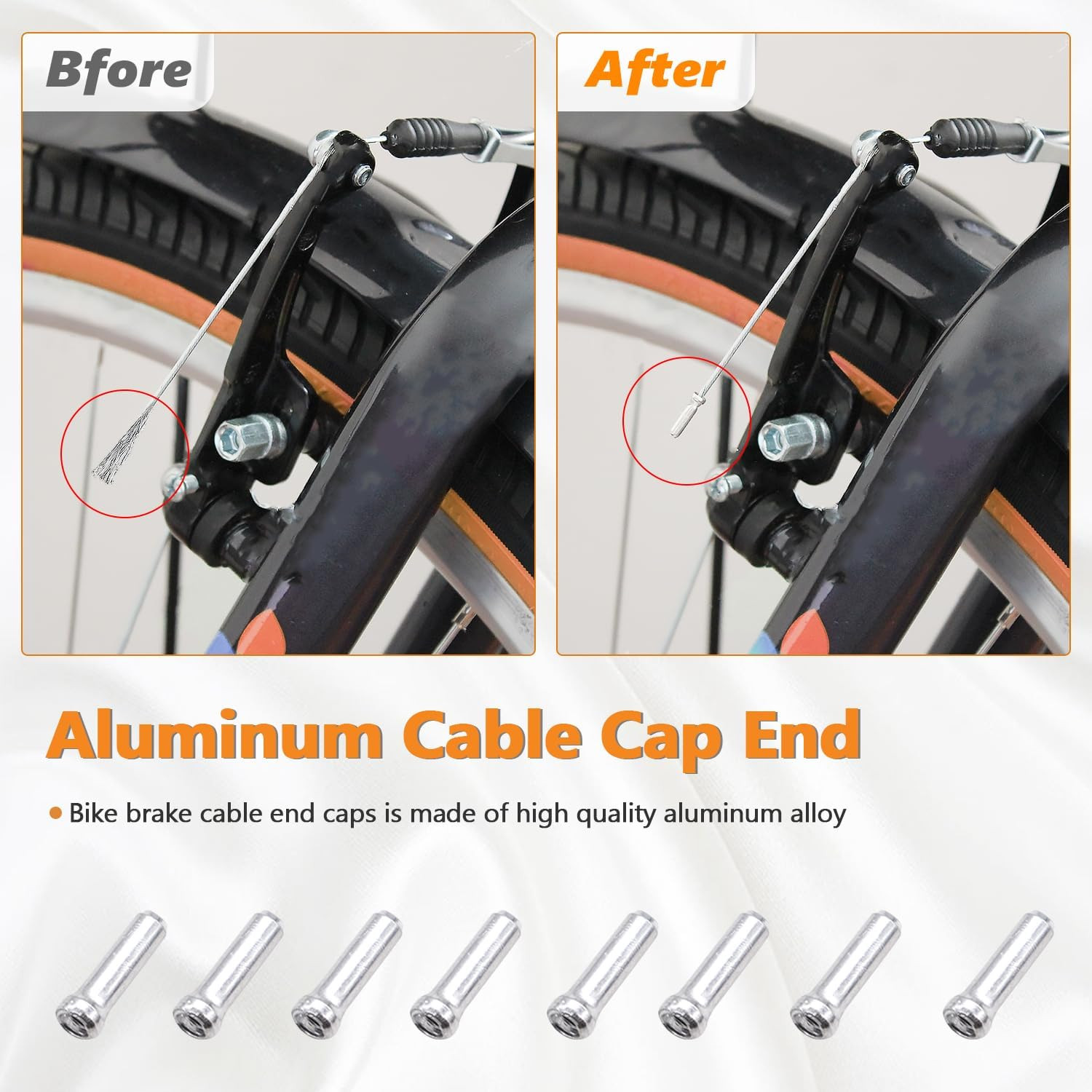 Mannk Universal Bicycle Cable Kit – Shift & Brake Cable Housing with End Caps &