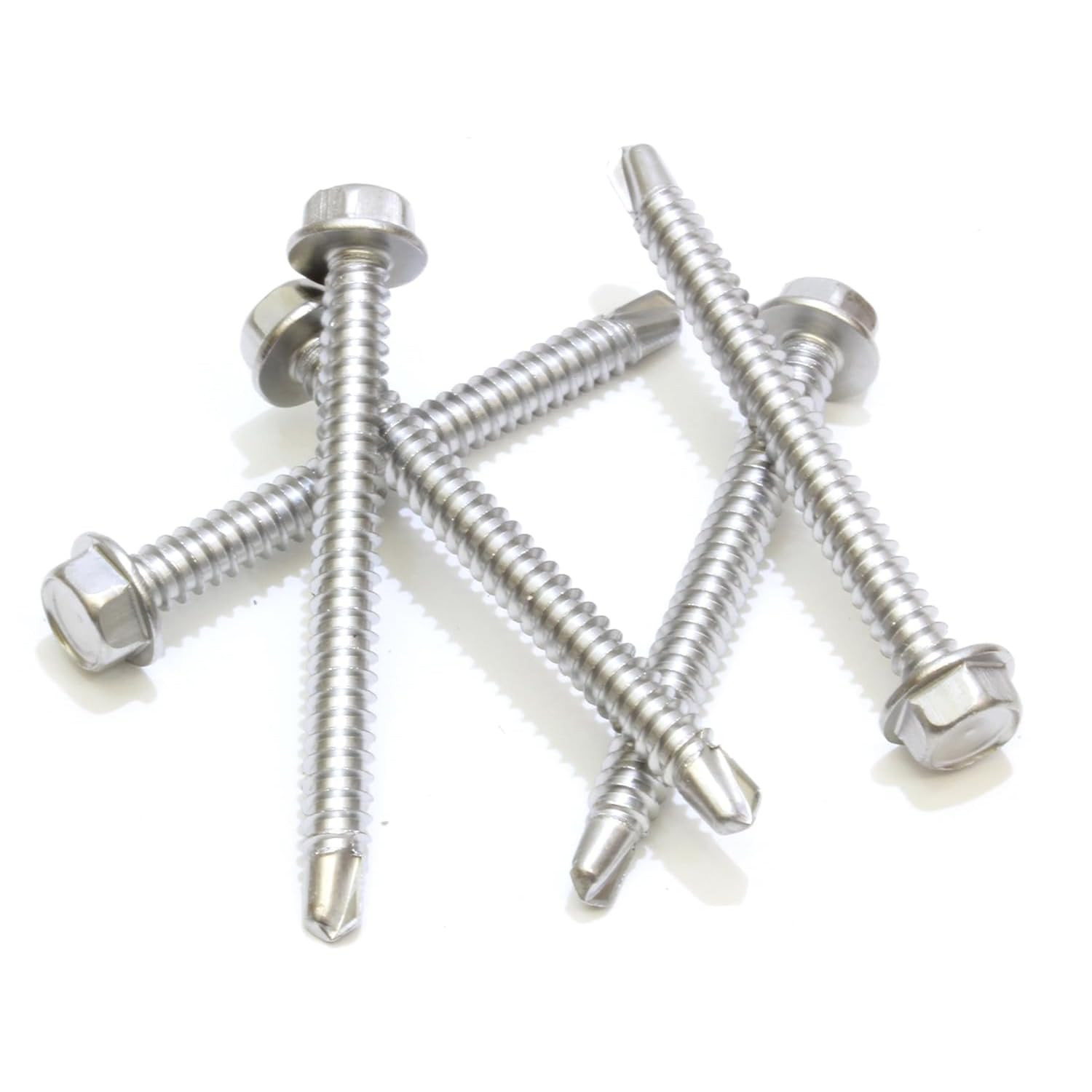 #10 X 1-1/2-Inch Stainless Steel TEK Screws – Pack of 100 Self Tapping Screws –