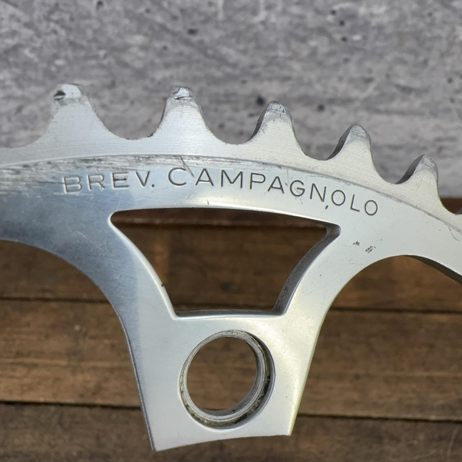 Vintage Campagnolo 52T Chainring 144 BCD 5-Arm Silver Road Bike 1980s 52 Tooth