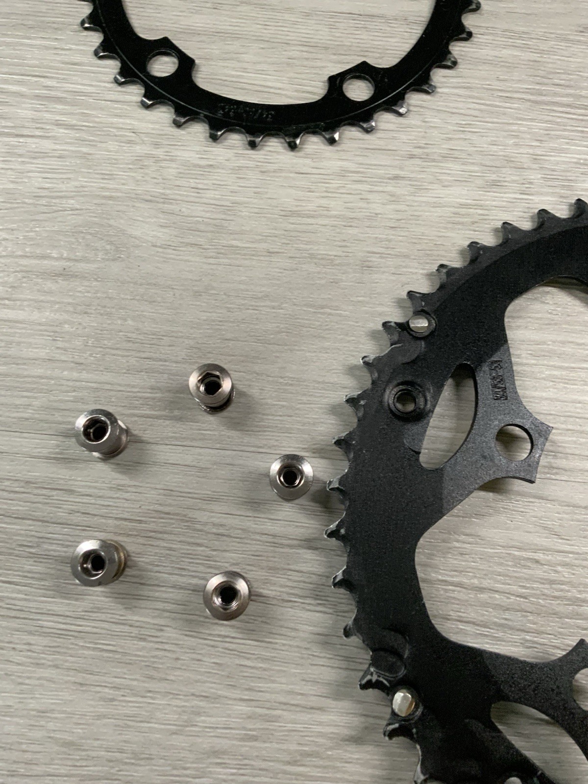PROWHEEL CHAIN RINGS (2) 50-34 TOOTH 110 BCD 6, 7, OR 8 SPEED W/CHAIN RING BOLTS