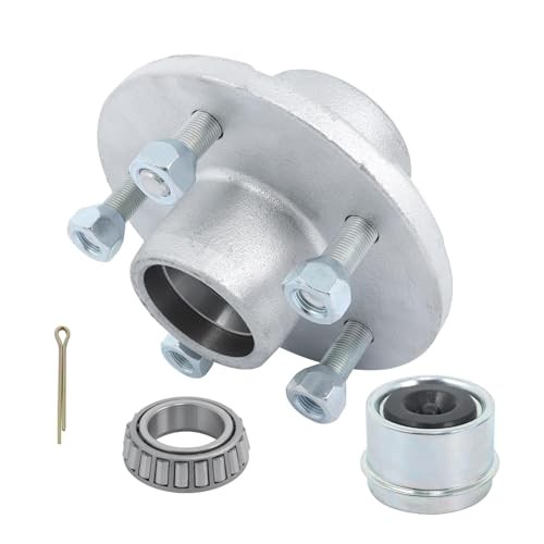 5 Lug 4.5Inch Galvanized Trailer Hub Kit for 3500lbs 1-1/16Inch to 1-3/8Inch