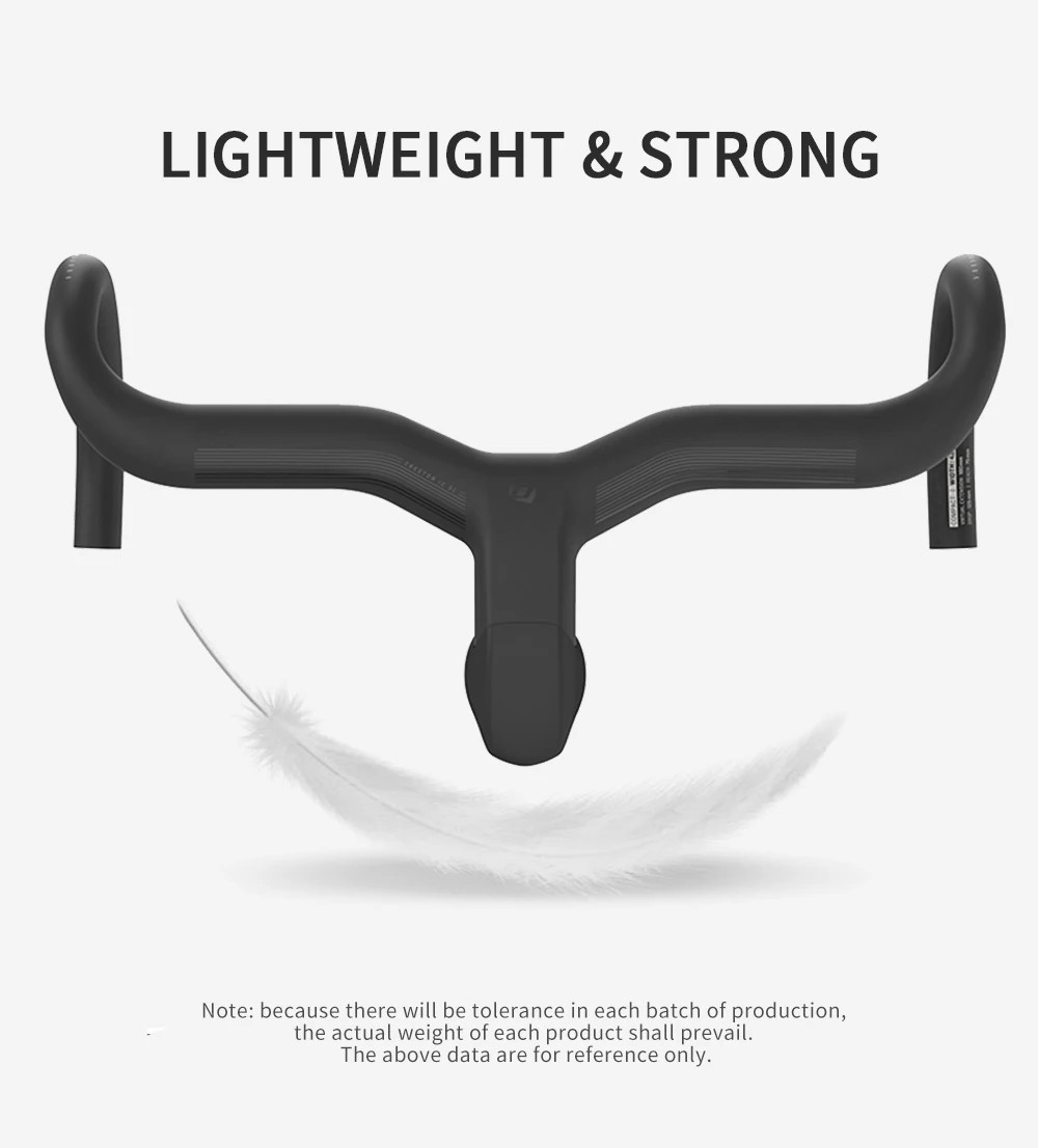 Carbon Handlebar Internal Routing Road Bicycle Integrated Drop Bar with Mount