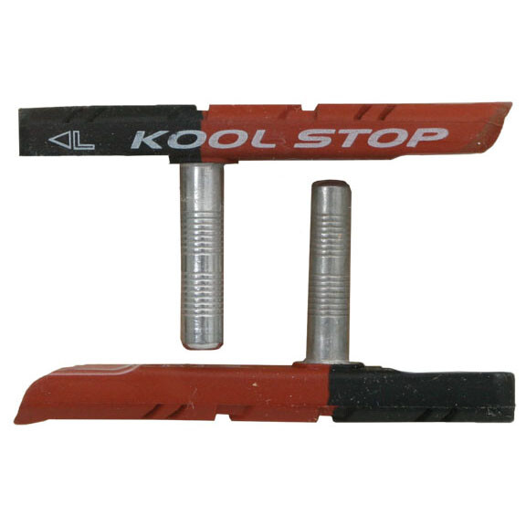 Kool Stop Mountain brake pads, threadless post style, dual compound – pair