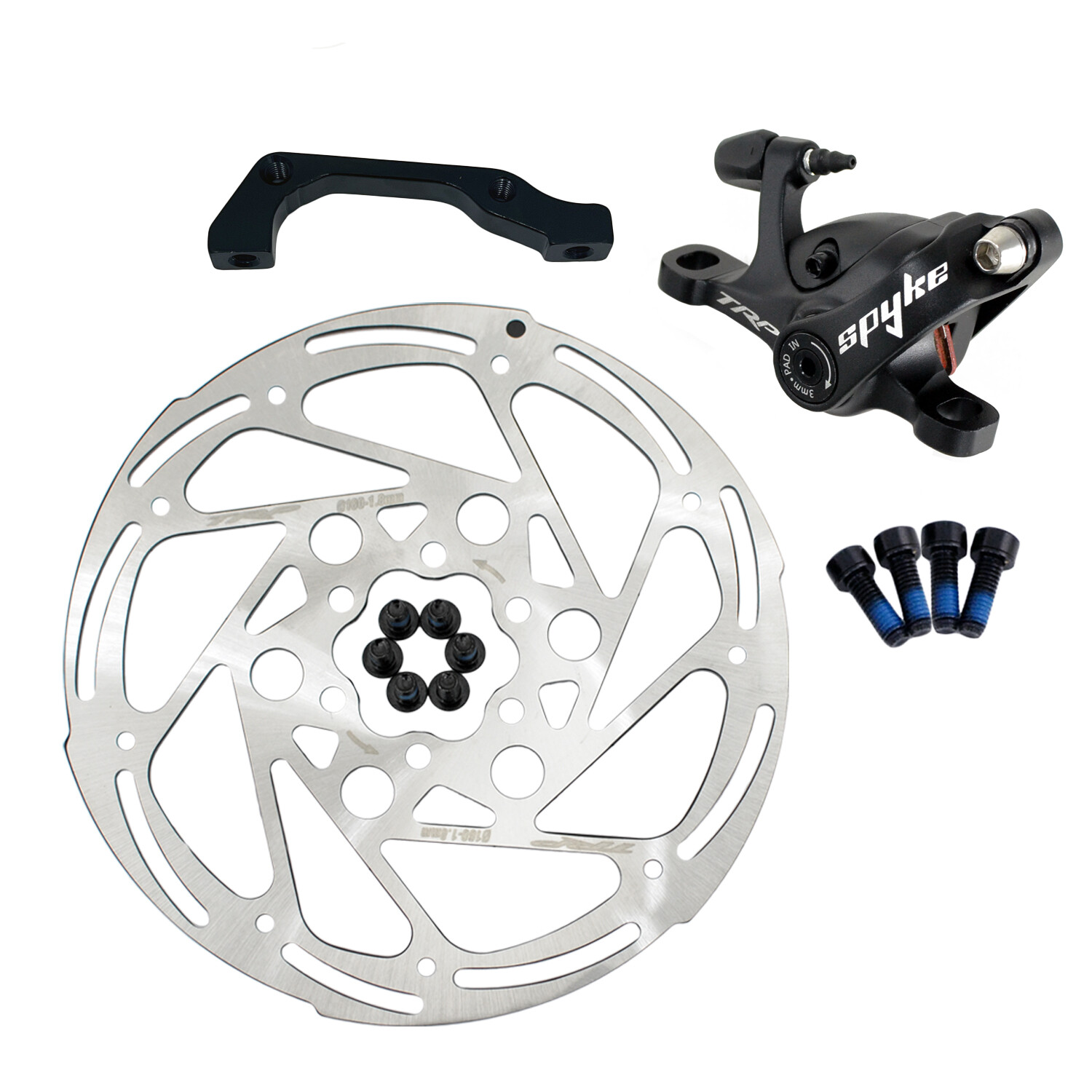 TRP SPYKE MTB Alloy Mechancial Disc Brake Set 160mm Rotor (Front + Rear)