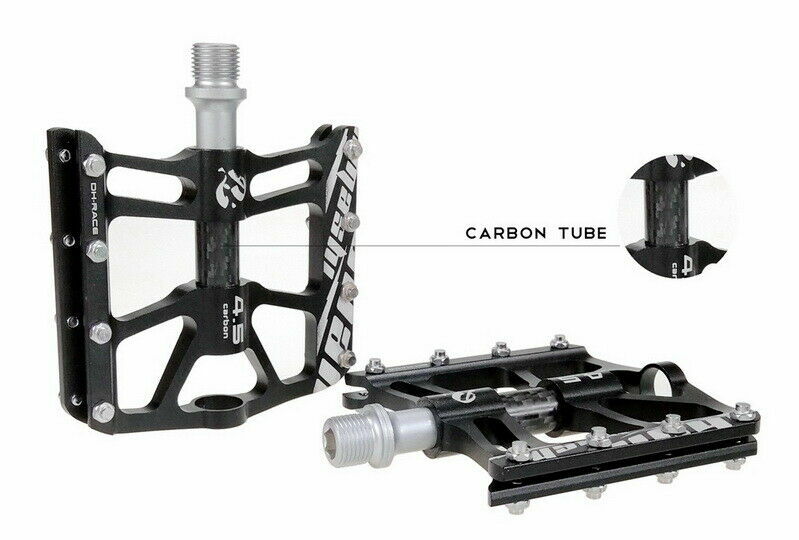 SHANMASHI MTB Road Anti-slip Flat Pedal XC Bike 3Bearings Tube Carbon Pedals