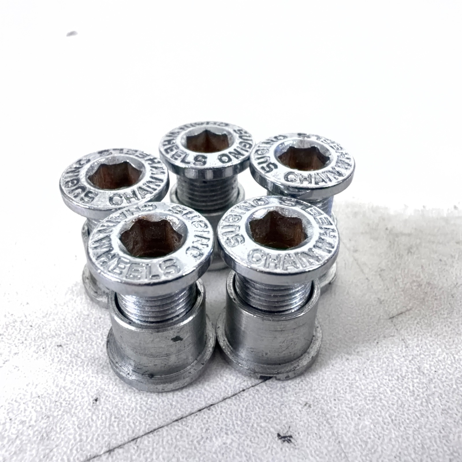 Vintage Sugino Double Chainring Screw Set Steel