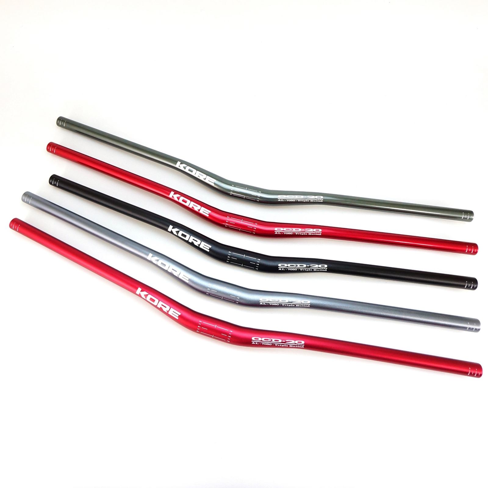 KORE OCD 20mm Rise 760/780/800mm Wide MTB Handlebar 31.8 7050-T6 Triple Butted