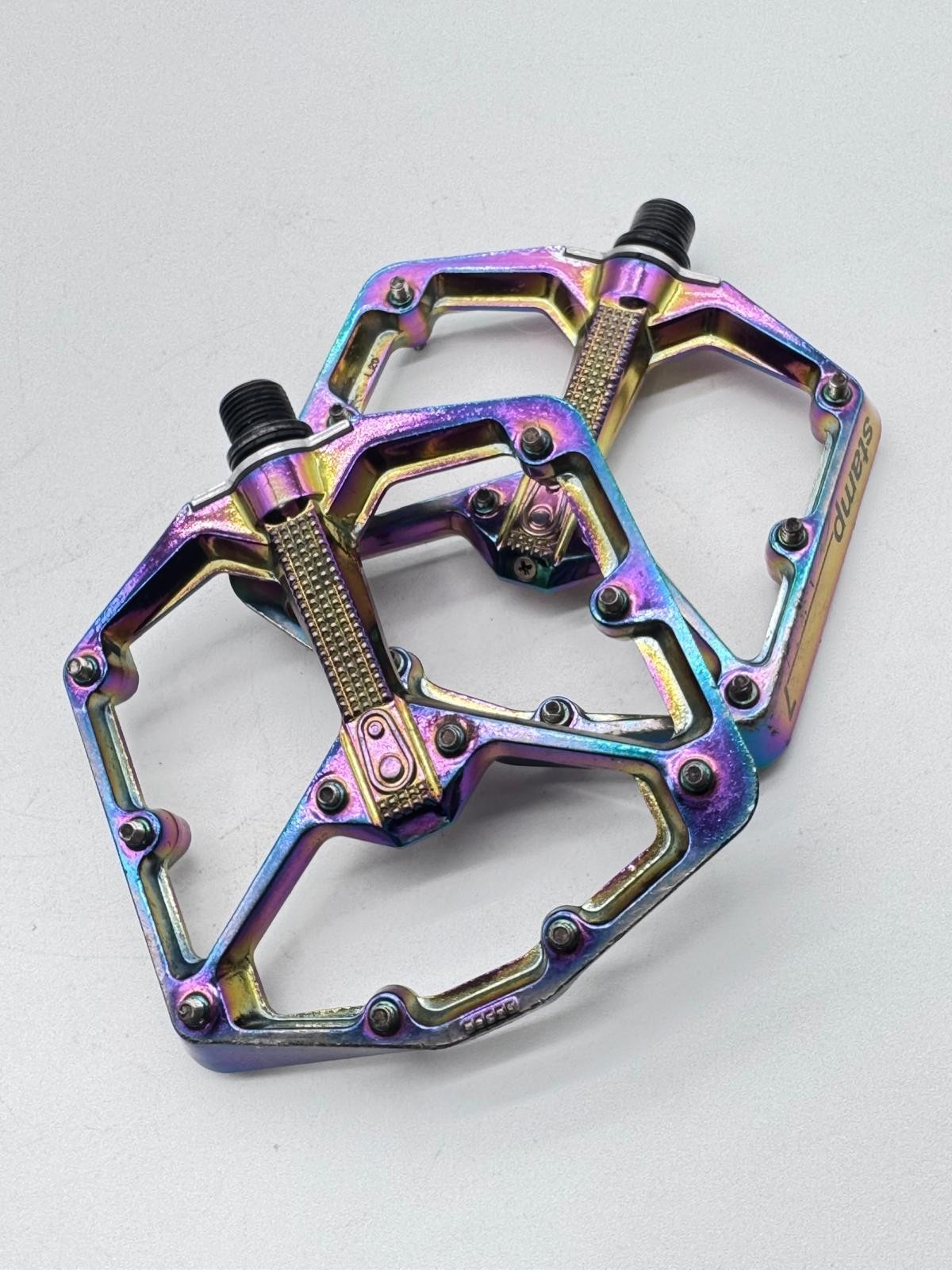 Crankbrothers Large Platform Stamp 7 Bike Pedals – Oil Slick