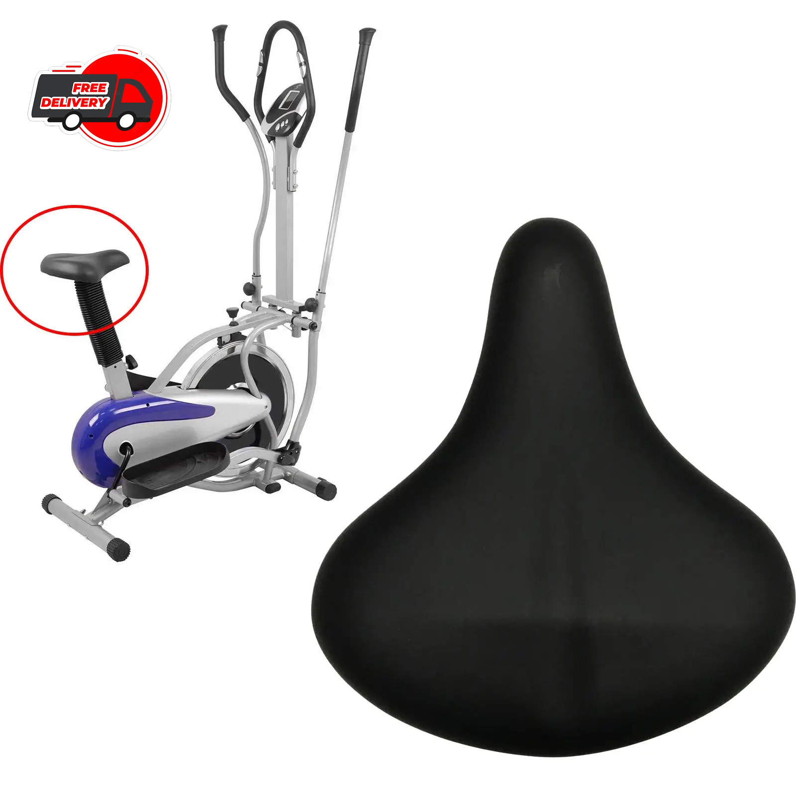 Comfort Bike Seat Replacement Soft Wide for Stationary Bike Exercise Bike Seat