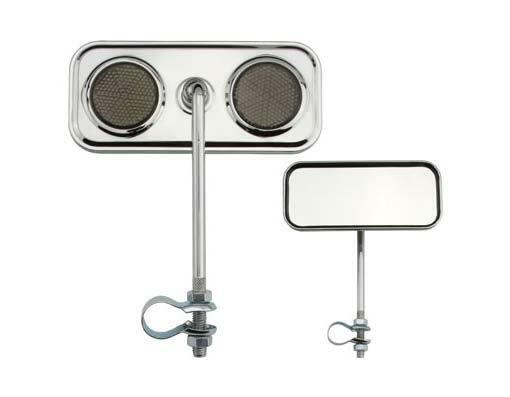 ONE Bike Rectangle Mirror Chrome Black Reflectors. Bike parts,Bicycle parts.