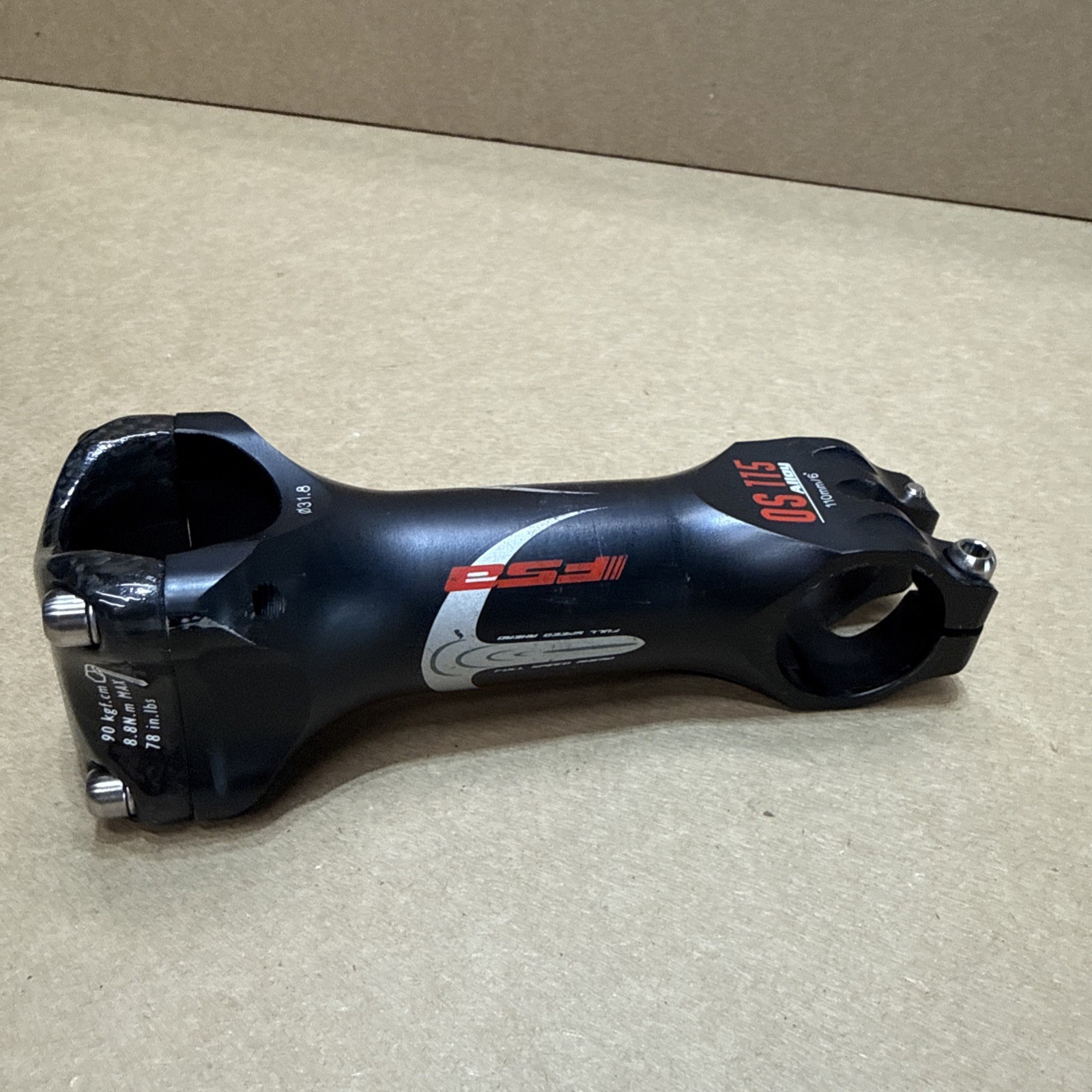 FSA OS115 Alloy 110mm 31.8 6 Rise Road Bicycle Stem w/ Carbon Face Plate mwl54