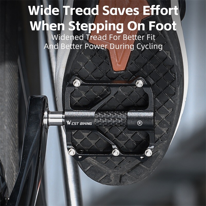 WEST BIKING Ultralight Road Bike Pedals Aluminum 3 Bearings Bicycle Pedals