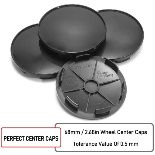 RTRHINOTUNING 68mm Wheel Center Caps for XXR 557 530 531 Rims, OD:68mm(2.68″),