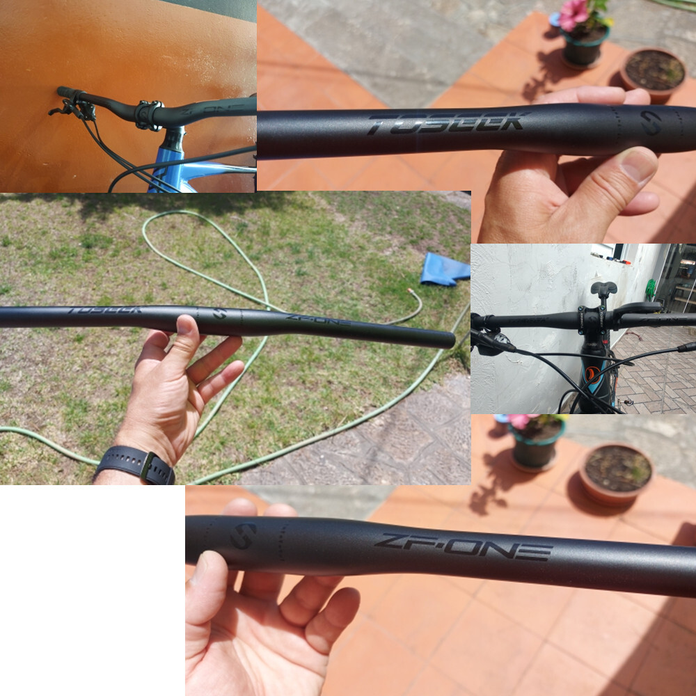 TOSEEK Carbon Bicycle Handlebar Mountain Bike Flat Bar Rise Bar 31.8*600-760mm