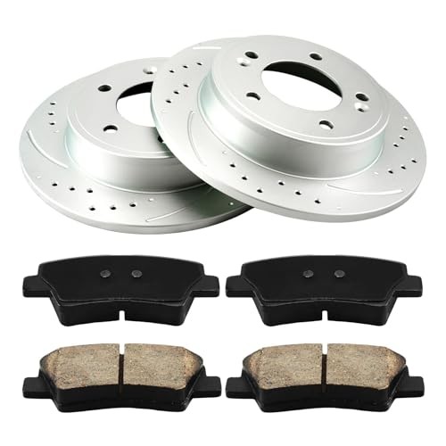 Rear Brake Kits, Brake Rotors and Rear-31603+D1544 Solid&Drilled&Slotted