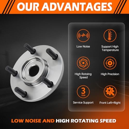 GAHA Front Wheel Hub Compatible for Hyundai Elantra 11-12, Elantra 51750-1P000