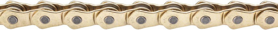 KMC HL1 Narrow Chain – Single Speed 3/32″, 100 Links, Half Link Chain, Gold