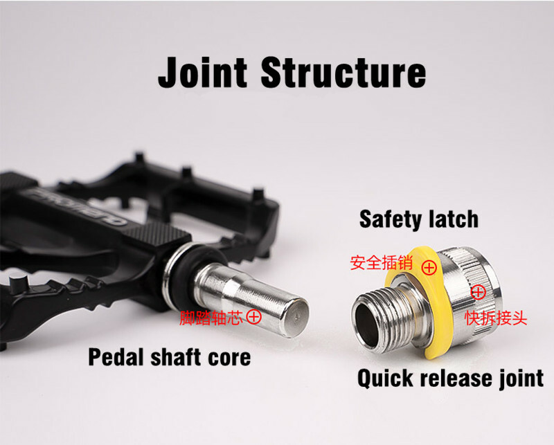 PROMEND Folding Bike Pedals Quick Release MTB Road Bicycle Flat Pedals 3 Bearing