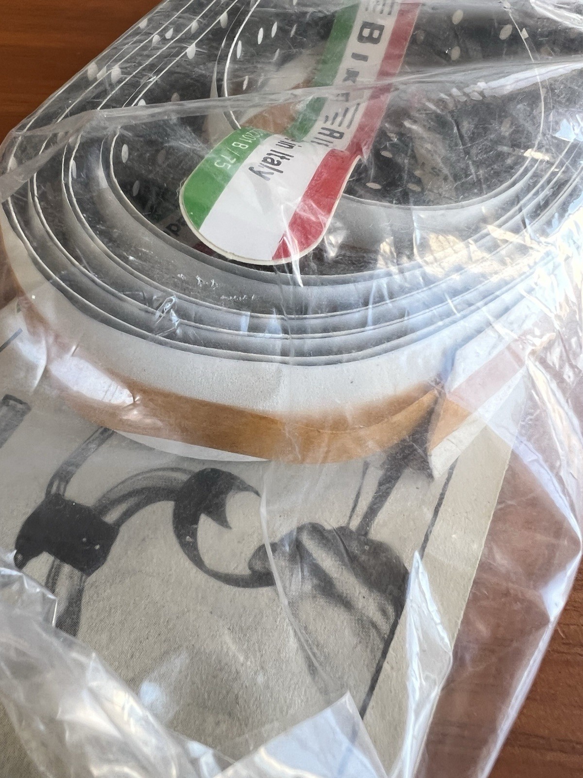 NEW/NOS Vintage Ambrosio Bike Ribbon Handlebar Tape – Black/White Polka Dot