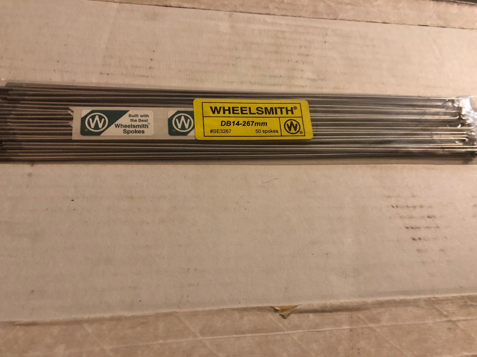 Wheelsmith DB14 267mm Silver Double Butted Spokes Bag of 50