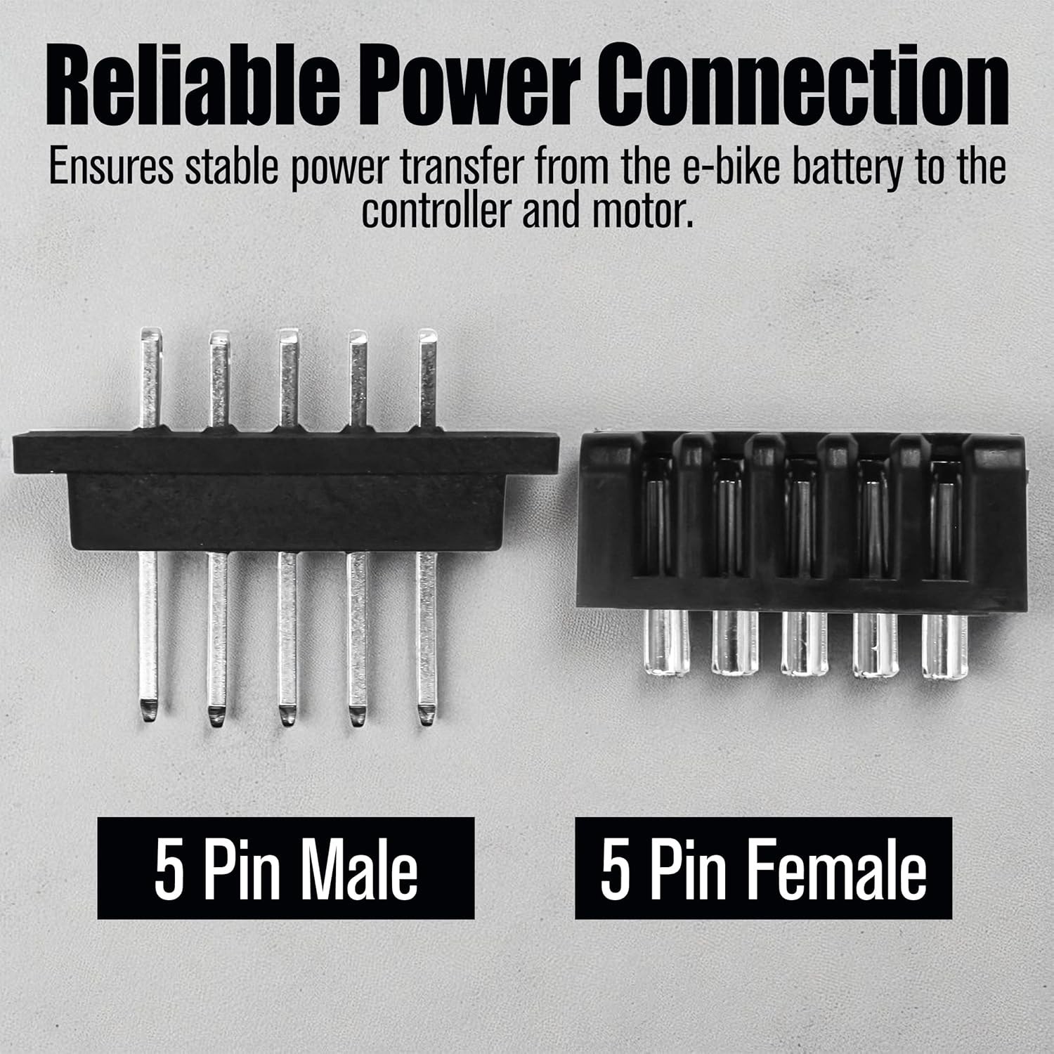 E-Bike Battery Power Discharge Connector – Compatible with Hailong 5 Pin Conn…
