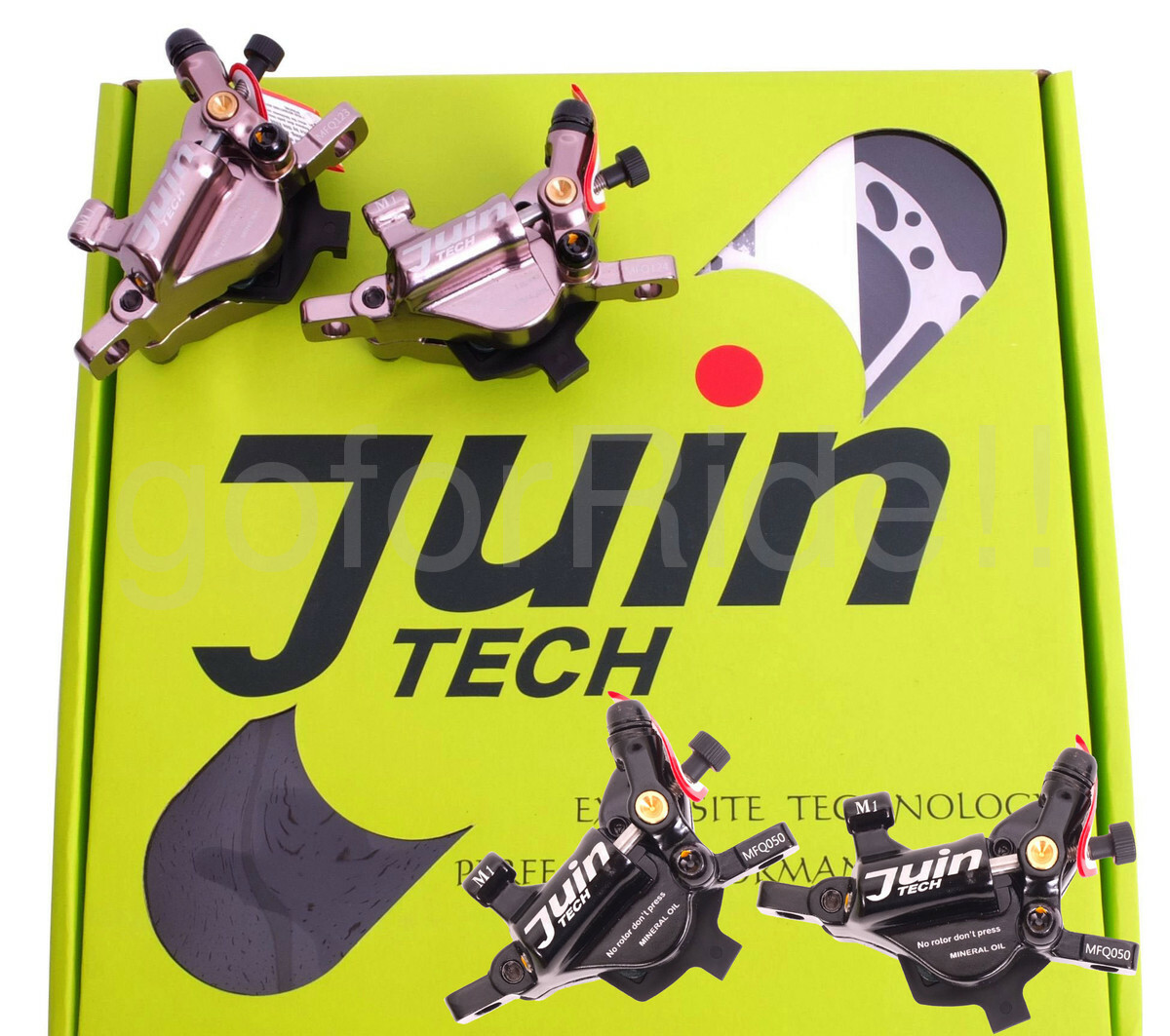 Juin Tech M1 Mountain E-bike Bike Hydraulic Disc Brake Caliper Set Front+Rear