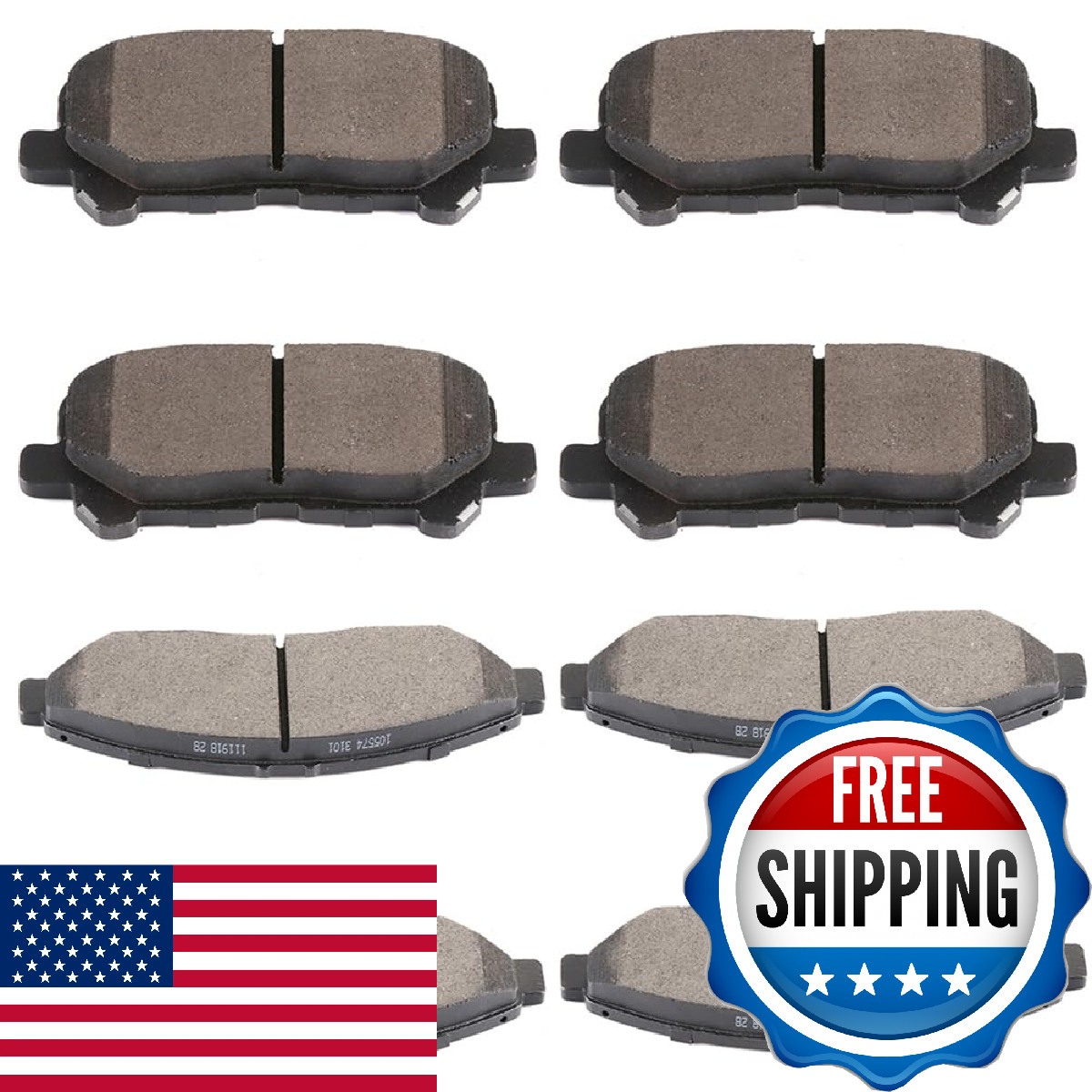 Scitoo Disc Brake Pads Kits Front Rear 8Pcs Brake Pads Set Fit For Honda For