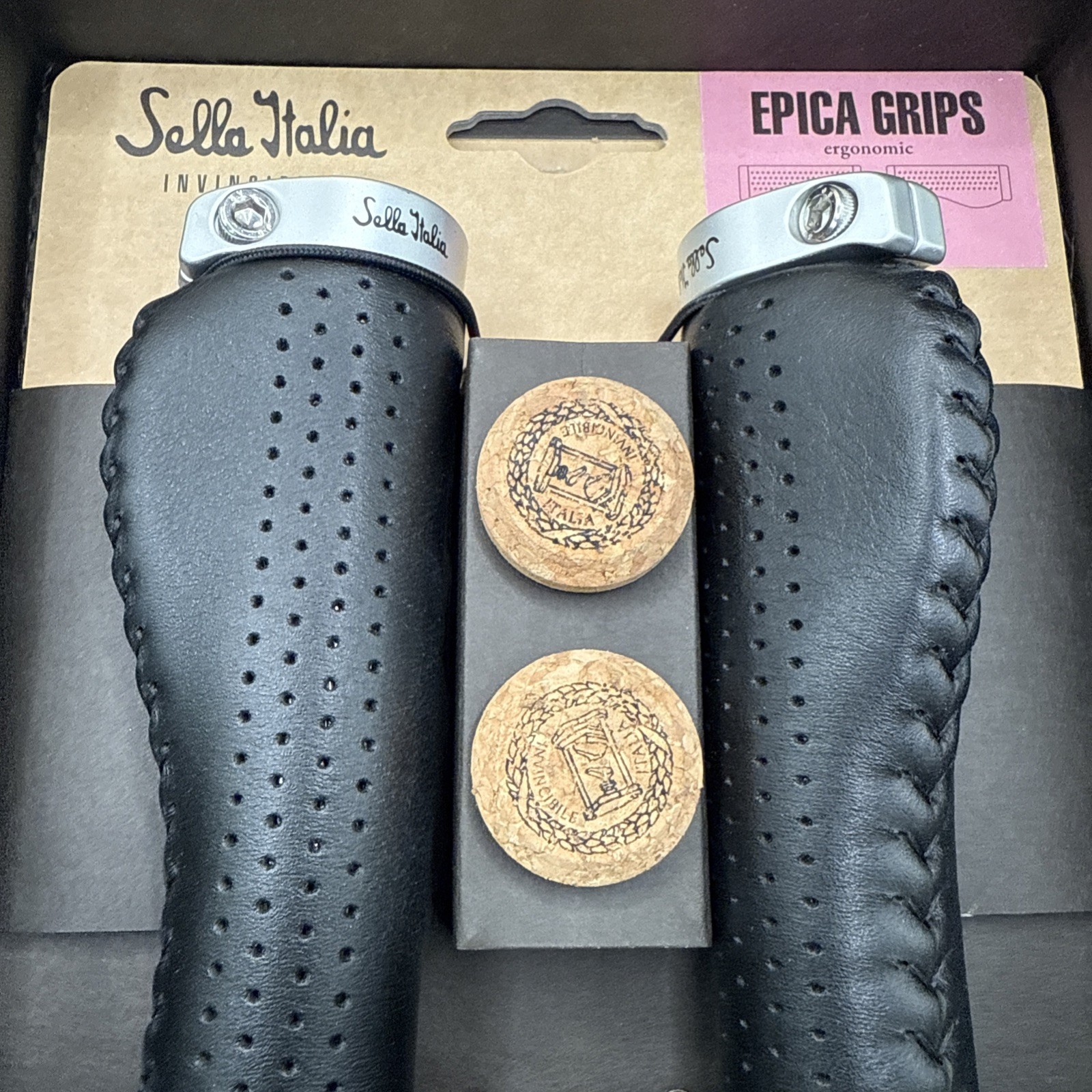 Selle Italia Epics Ergonomic Grip Leather Black (9419-43)