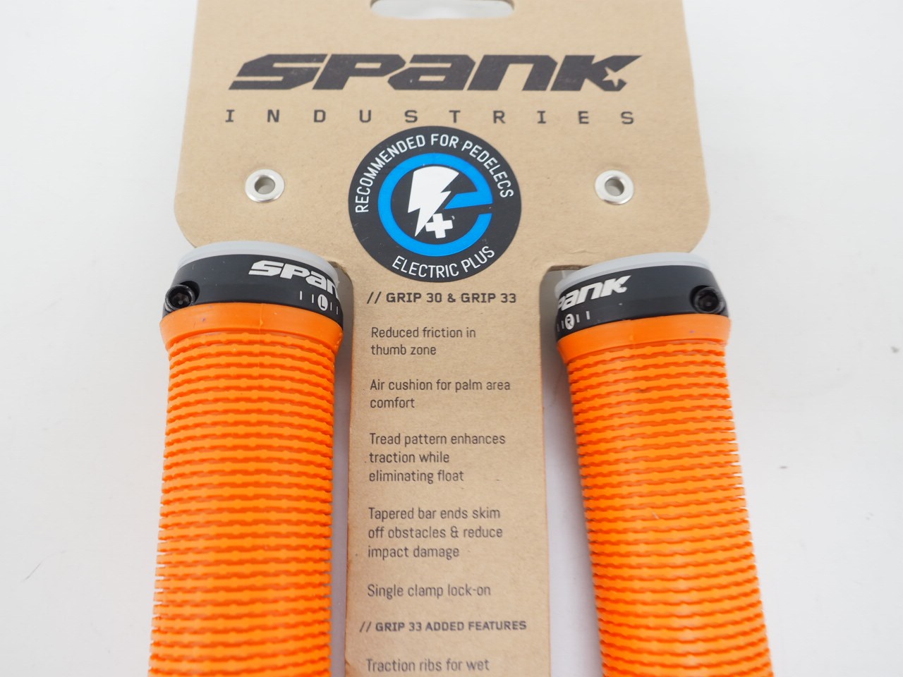 New! Spank Spike Grip 30 Orange Kraton Rubber Mountain Bike MTB Handlebar Grips