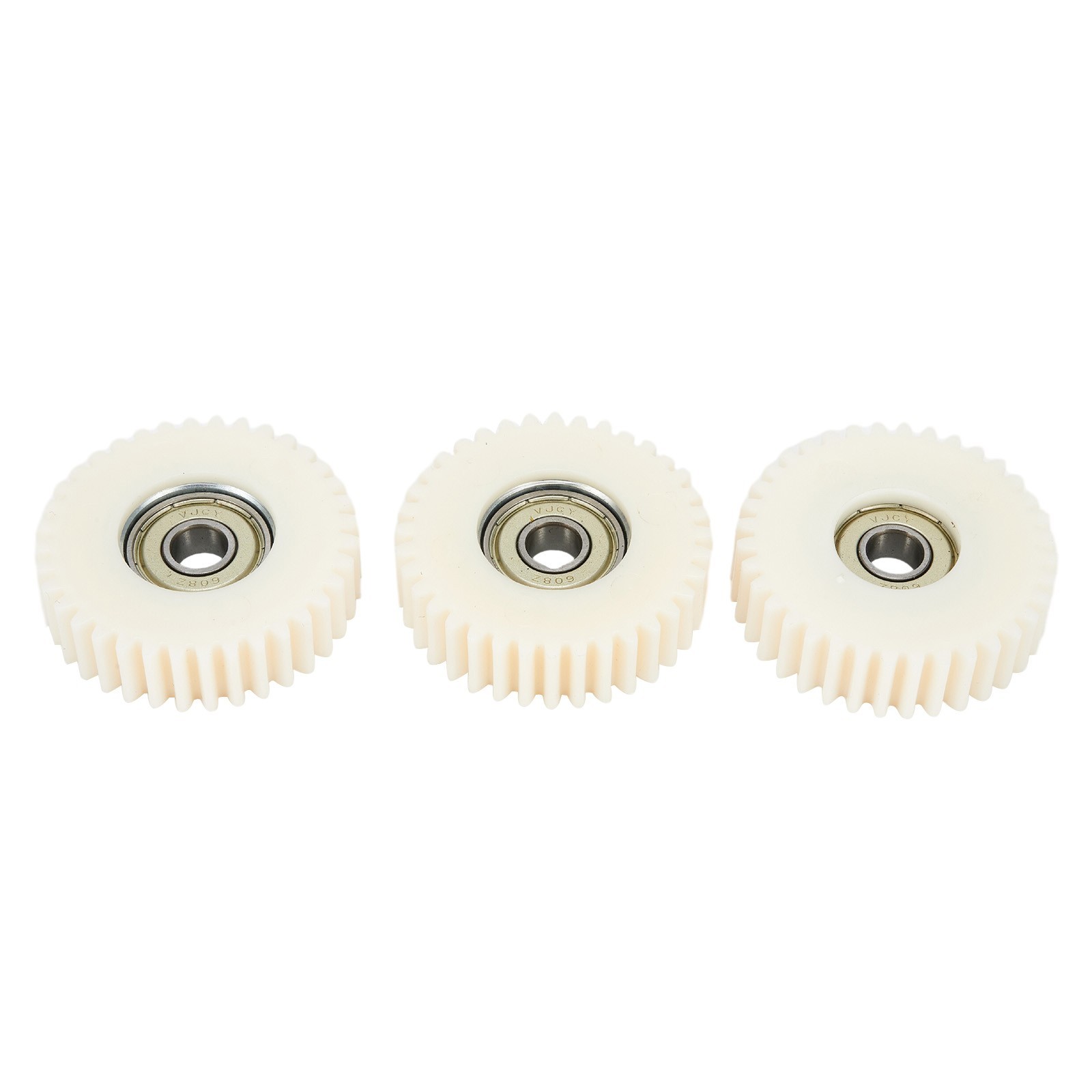 36T Gear Nylon Material Nylon Gear Wheel Hubs White Color With Bearings