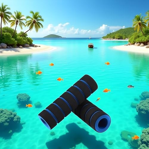 1 Pair Blue Non-Slip Foam Handlebar Grips for Bicycle and Motorcycle – Soft,