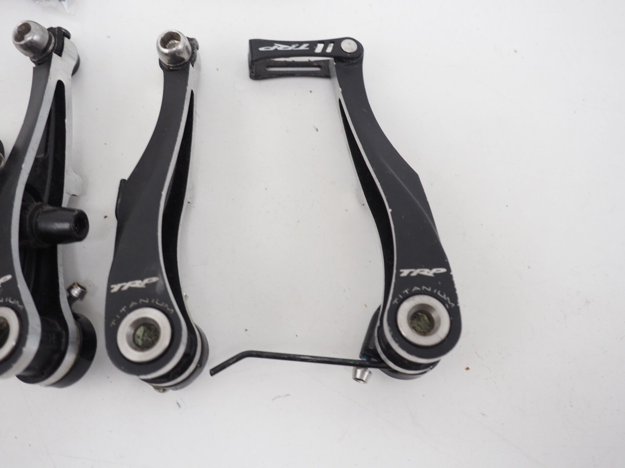 TRP CX9 Titanium Linear Pull Cyclocross V-Brakes Black/Silver Front and Rear Set
