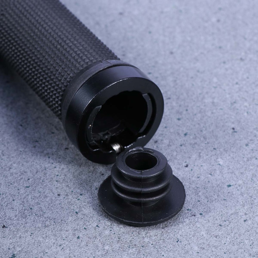Set of 2 Durable Black Aluminum Alloy Handle Sleeves for Bike Shock Resistance