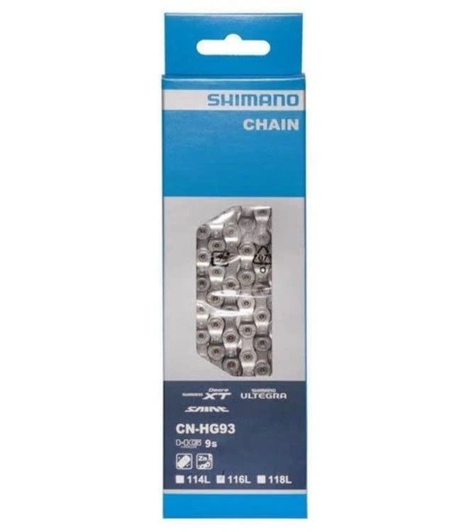 New Shimano XT CN-HG93 9-Speed Chain – 116 Links Road/MTB Compatible