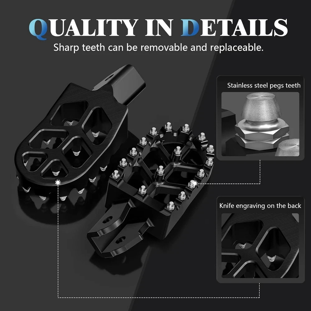Electric Dirt Bike Wider Foot Pegs Footpegs Surron Sur Ron LBX Eride Pro SS 2.0