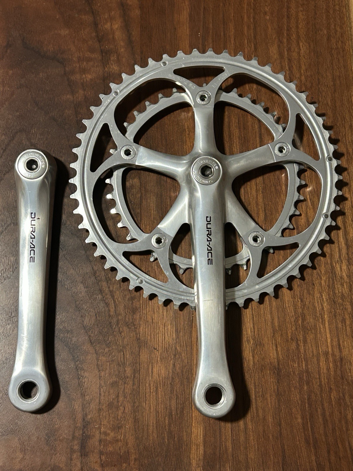 Vintage Shimano Dura Ace FC-7410 Crankset 170 mm 53-39T 7400 Road Ti Crank Bolts