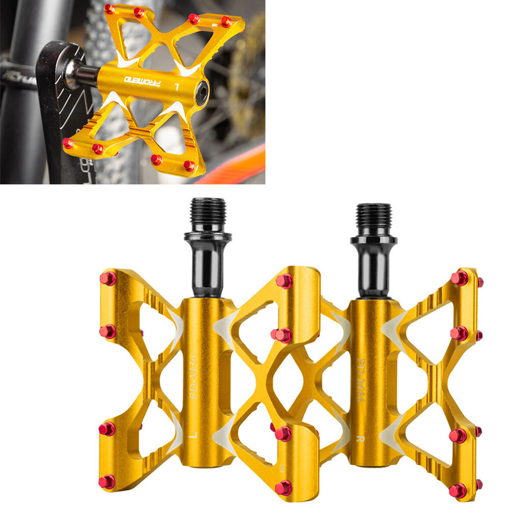 Promend MTB Road Bike Ultralight Aluminum Pedals Bicycle Flat Pedal 3 Bearings