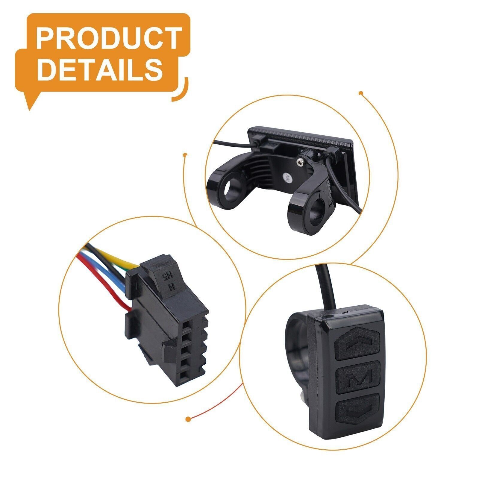 5Pin LCD S900 Display Meter Control Panel 24-72V E-Bike Electric/Bicycle Scooter
