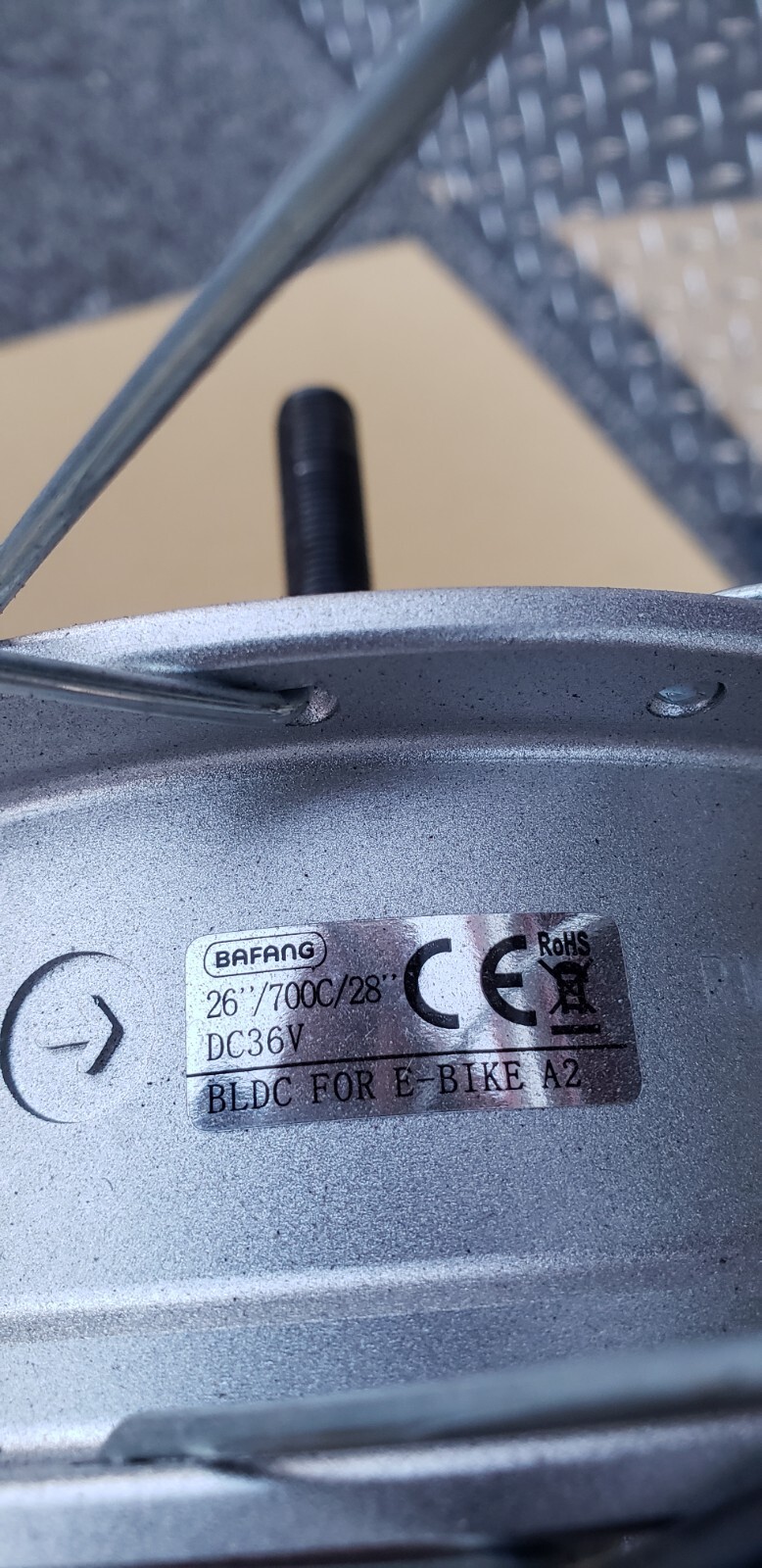 36V 500W Bafang Rear Hub DC Motor 26″ Wheel Kit