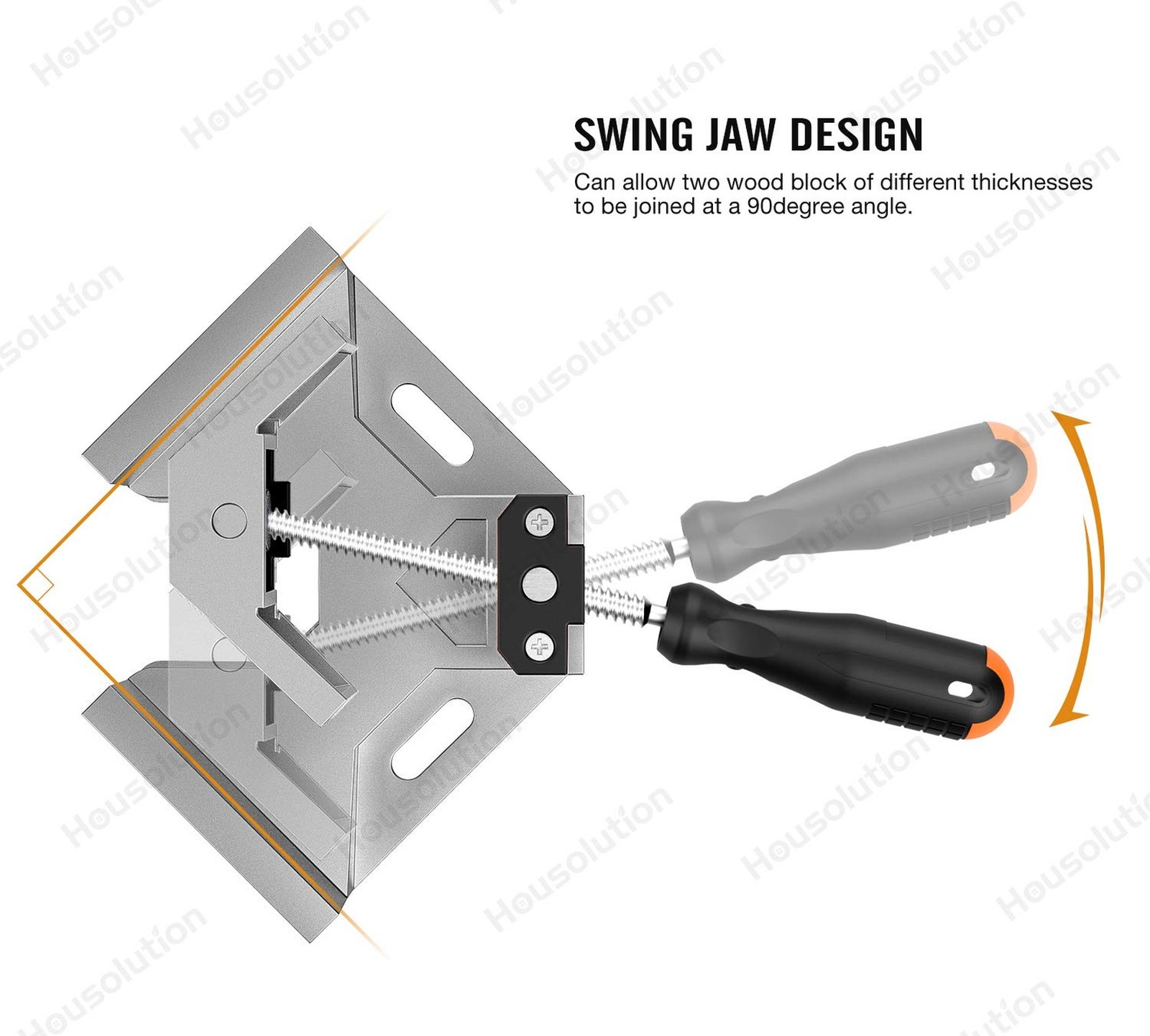 Housolution Right Angle Clamp, [2 PACK] Single Handle 90° Aluminum Alloy Co