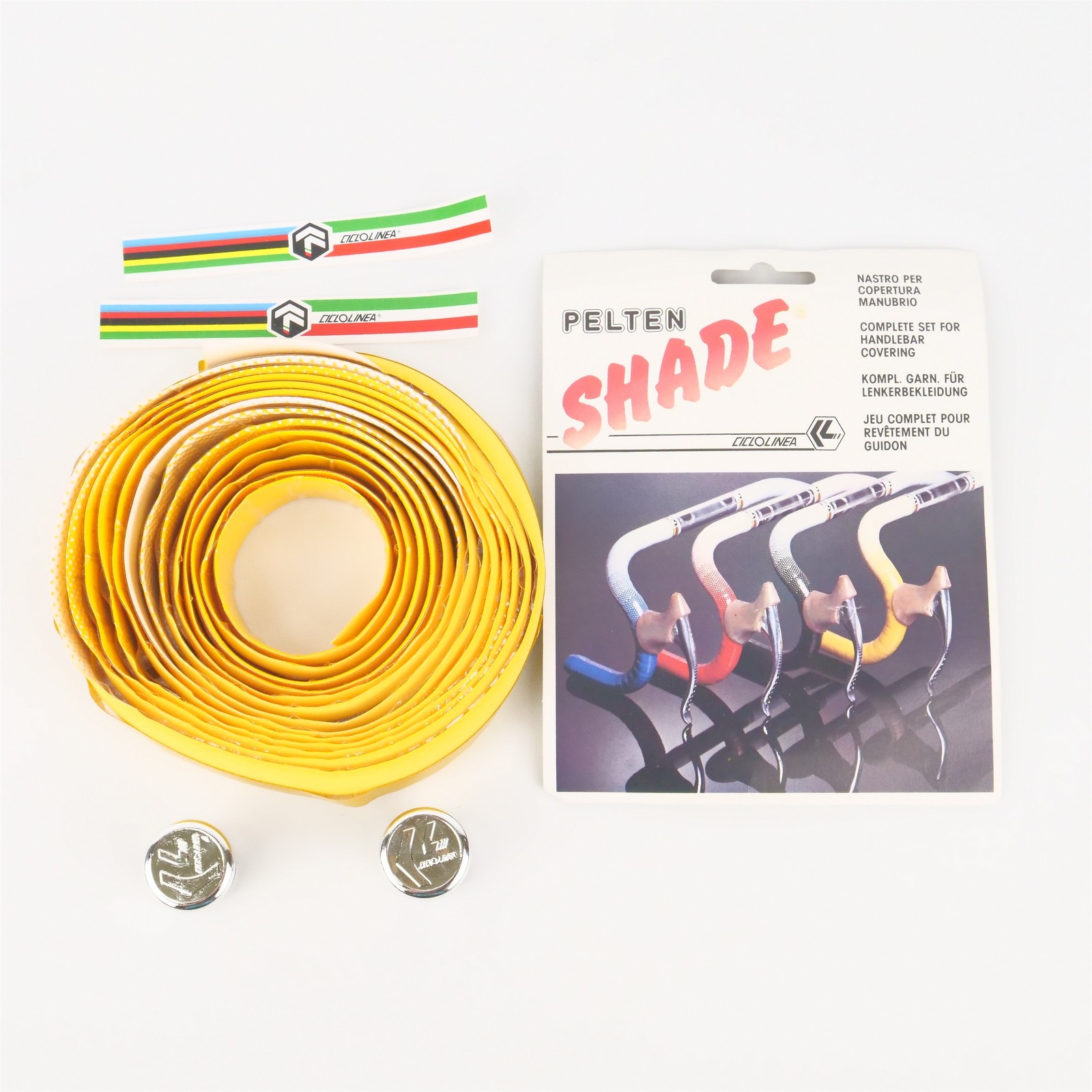 NOS Pelten Shade Handlebar Tape Yellow to White Fade Italy Ciclolinea Vintage