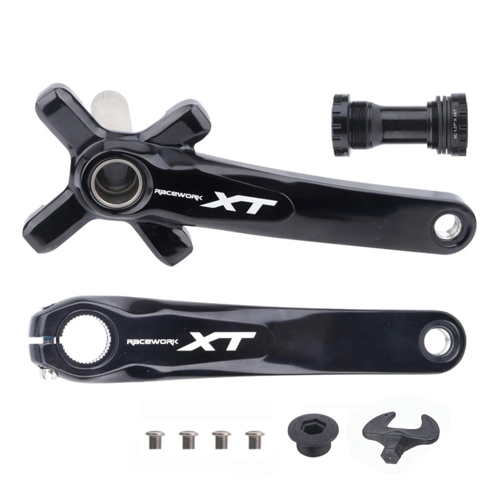 MTB Bicycle Hollow Crankset 104BCD 170/175mm Crank with 32/34/36/38T Chainring